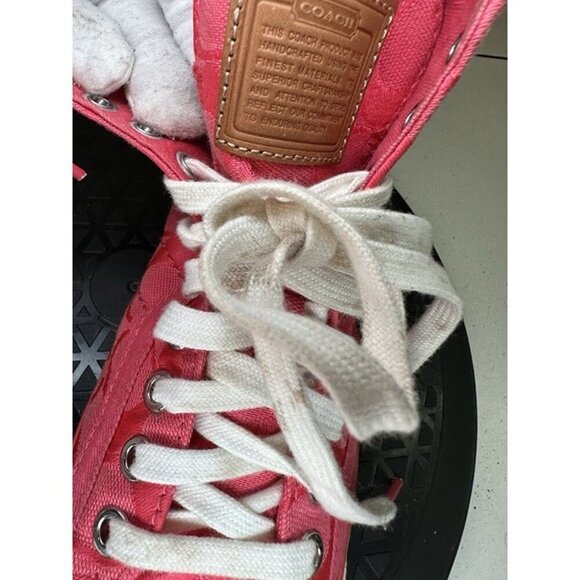 Coach High-top Sneaker Womens Pink Maisie Sz 6B - Picture 11 of 12